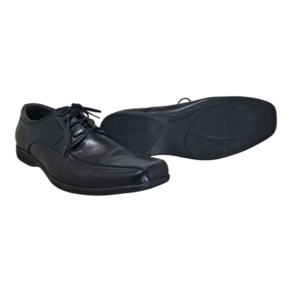 Asher Green Black Leather Oxfords Size 13